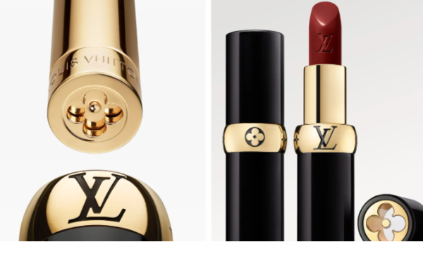 (Left) LV Rouge Rouge Louis 854 (Right) Monogram Rouge 896.Photo: Courtesy of La Beauté Louis Vuitton