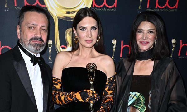 Dino Pace, Yulia Coulon and Shohreh Aghdashloo at Hollywood Beauty Awards