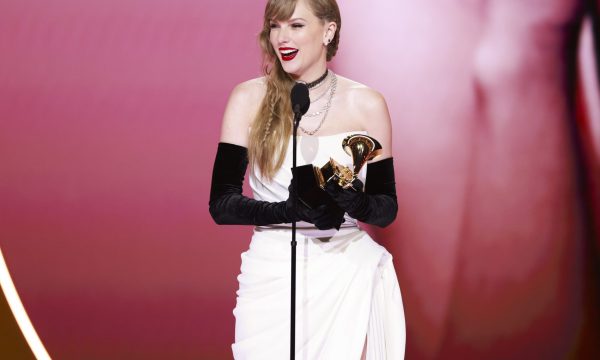 Taylor Swift receives the award for Best Pop Vocal Album at The 66th Annual Grammy Awards, airing live from Crypto.com Arena in Los Angeles, California, Sunday, Feb. 4 (8:00-11:30 PM, live ET/5:00-8:30 PM, live PT) on the CBS Television Network, and streaming live and on demand on Paramount+.* Photo: Sonja Flemming/CBS ©2024 CBS Broadcasting, Inc. All Rights Reserved.