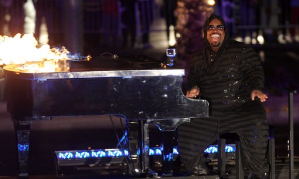CeeLo Green Plays Flaming Piano Down Las Vegas Strip As He Arrives At Planet Hollywood Resort & Casino
