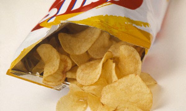 Potato Chips Spilling From Bag