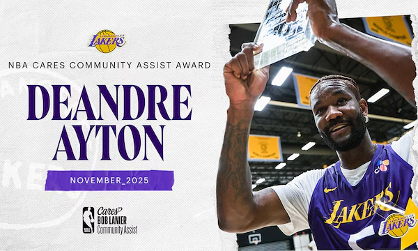 The NBA and National Basketball Players Association (NBPA) announced Los Angeles Lakers center Deandre Ayton