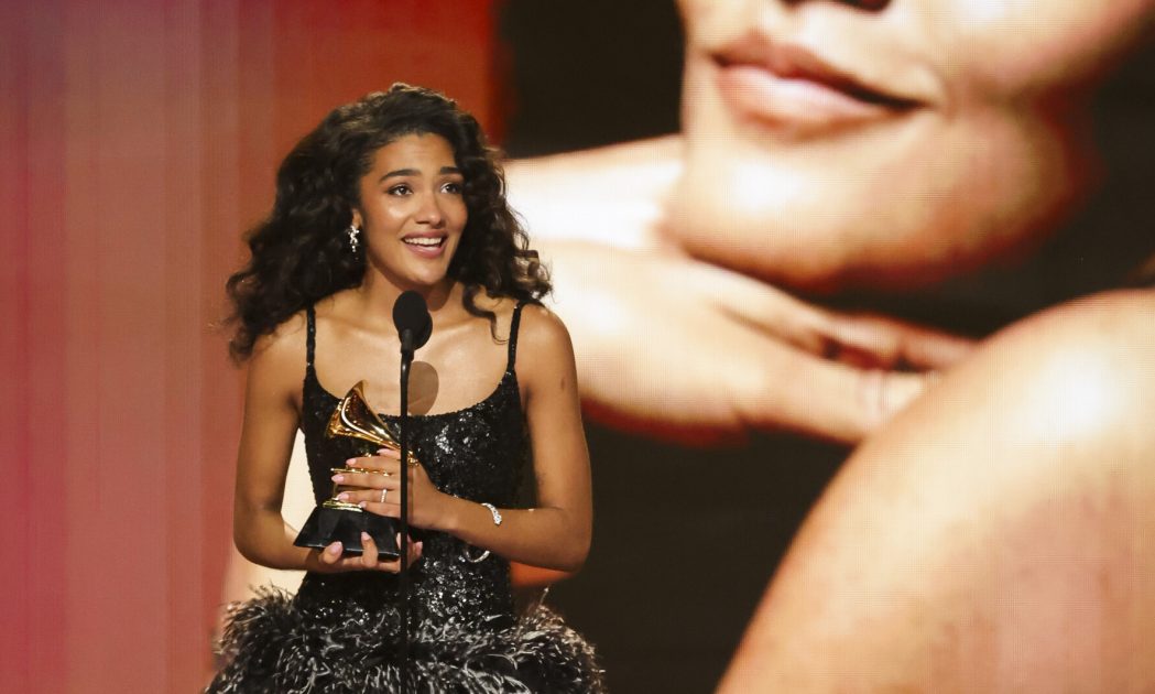 Olivia Dean wins the the award for Best New Artist to Olivia Dean at The 68th Annual Grammy Awards, broadcasting live Sunday, February 1, 2026 on the CBS Television Network, and streaming live and on demand on Paramount+*.. Photo: Stewart Cook/CBS ©2026 CBS Broadcasting, Inc. All Rights Reserved.