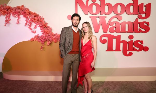 LOS ANGELES, CALIFORNIA - OCTOBER 16: (L-R) Adam Brody and Kristen Bell attend Netflix's "Nobody Wants This" S2 Premiere on October 16, 2025 in Los Angeles, California.  (Photo by Emma McIntyre/Getty Images for Netflix)