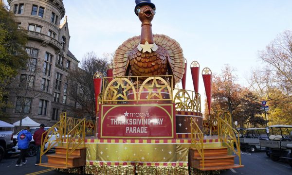 COUNTDOWN TO MACY'S THANKSGIVING DAY PARADE --  Season 2024 Live Show -- Pictured: Tom Turkey Float -- (Photo by: Ralph Bavaro/NBC)
