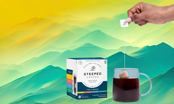 steeped coffee, single serve
