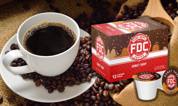 fire dept. coffee, k-pods, donut coffee
