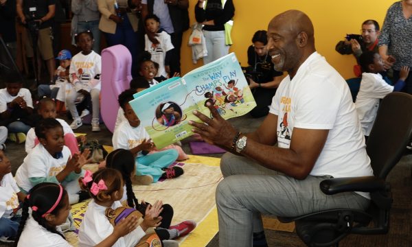 lakers giving back, library