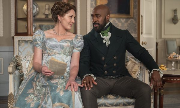 Bridgerton. (L to R) Ruth Gemmell as Lady Violet Bridgerton, Daniel Francis as Lord Anderson in episode 404 of Bridgerton. Cr. Liam Daniel/Netflix © 2025