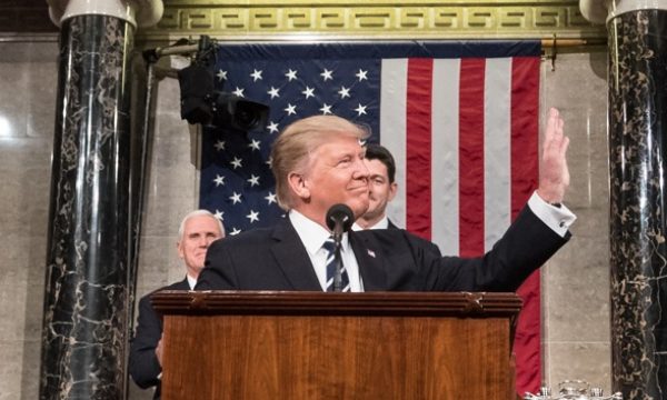 President Donald Trump delivers the Address to Congress