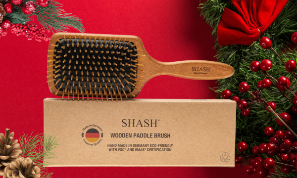 wooden paddle brush